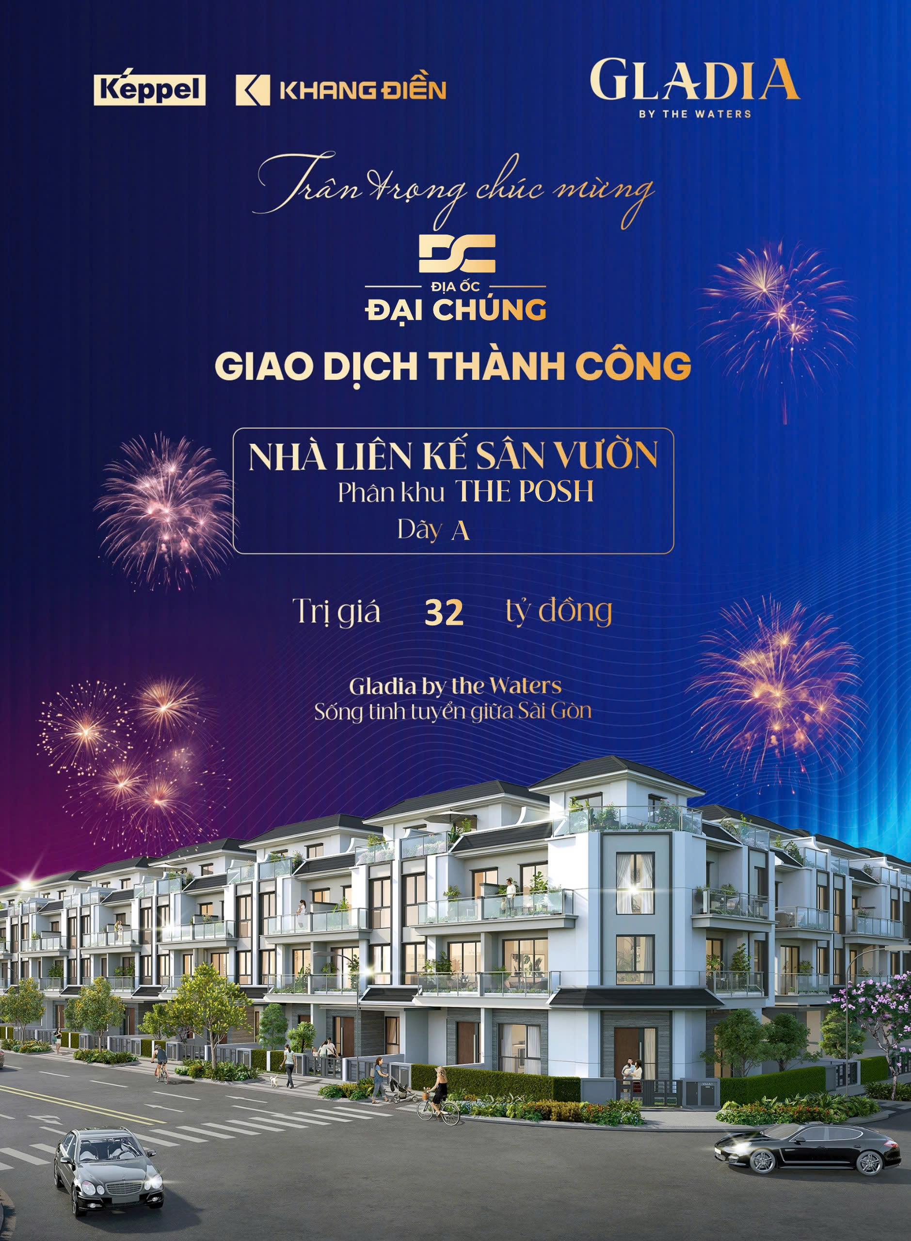 Chúc mừng Đại Chúng Properties đã giao dịch thành công sản phẩm DCA10 Gladia by the Waters