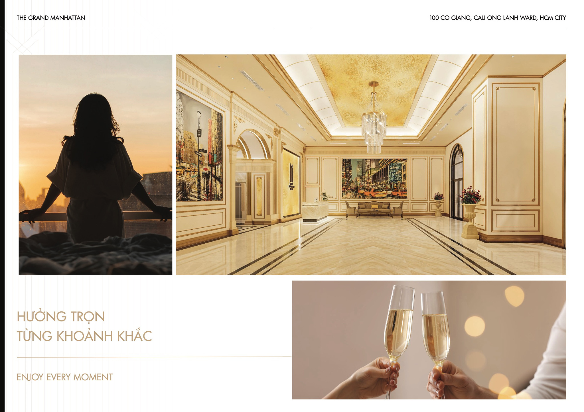 Phối cảnh 3 tòa tháp The Grand Manhattan rực rỡ ban đêm