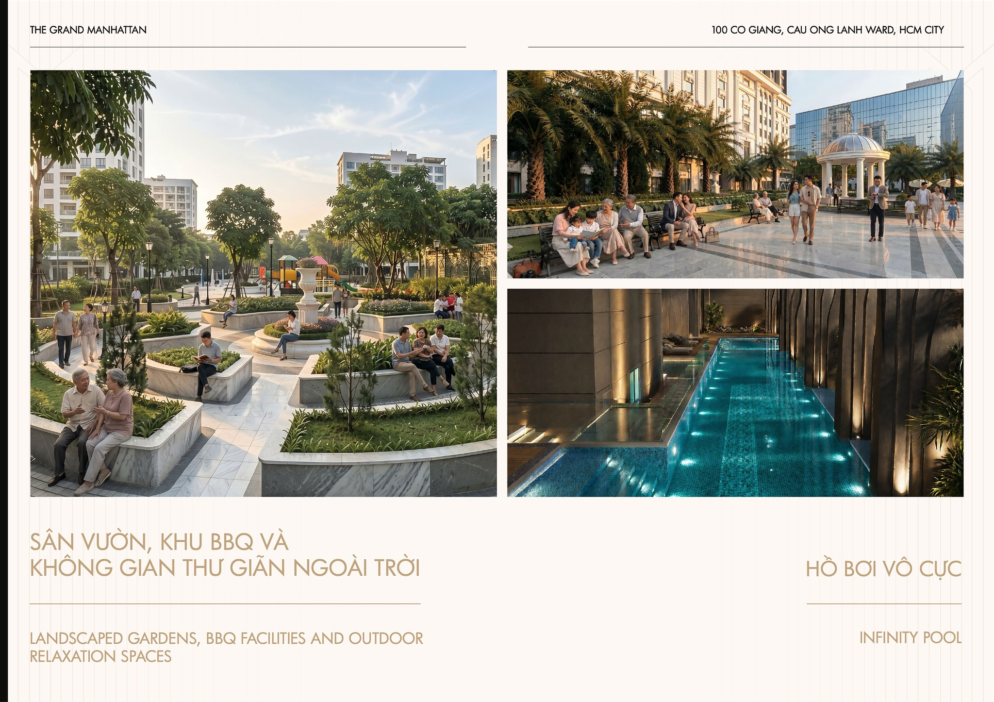 Căn hộ 2 phòng ngủ The Grand Manhattan
