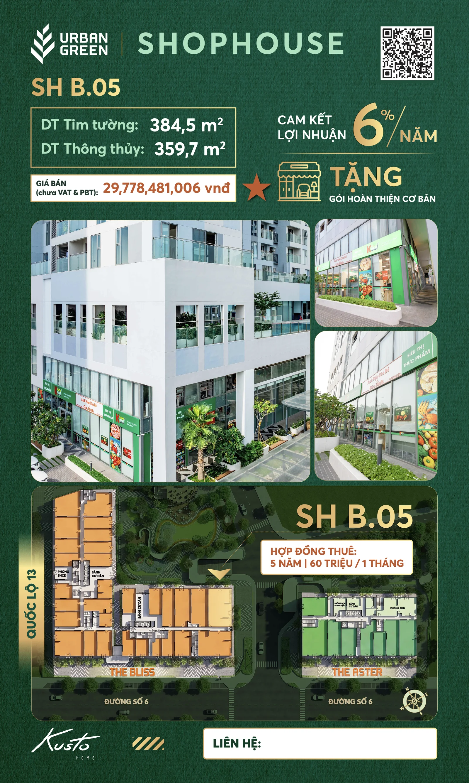 Shophouse The Bliss — B.05 (Căn Góc Lớn)